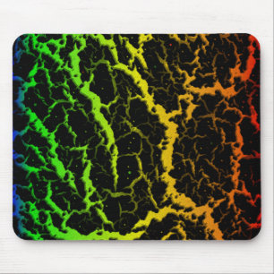 Cracked Space Lava - Rainbow BGYOR Mouse Pad