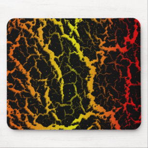 Cracked Space Lava - Rainbow OYR Mouse Pad