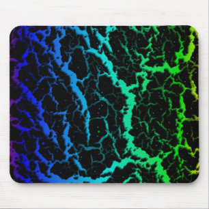 Cracked Space Lava - Rainbow PBCGY Mouse Pad