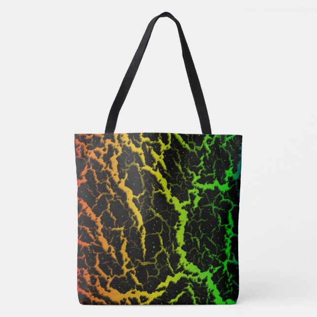 Cracked Space Lava - Rainbow ROYGB Tote Bag (Front)