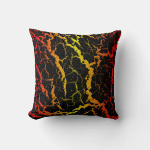 Cracked Space Lava - Red/Yellow Cushion