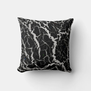 Cracked Space Lava - Silver/White Cushion
