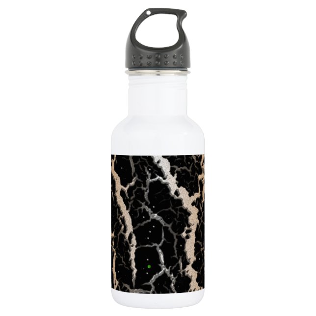 Cracked Space Lava - White/Bronze 532 Ml Water Bottle (Front)