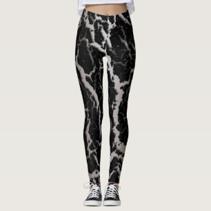 Cracked Space Lava - White/Brown Leggings