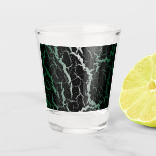 Cracked Space Lava - White/Forest Shot Glass