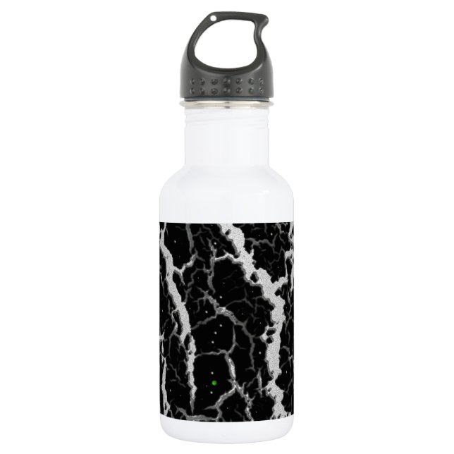 Cracked Space Lava - White/Silver 532 Ml Water Bottle (Front)