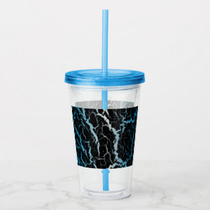 Cracked Space Lava - White/Sky Blue Acrylic Tumbler