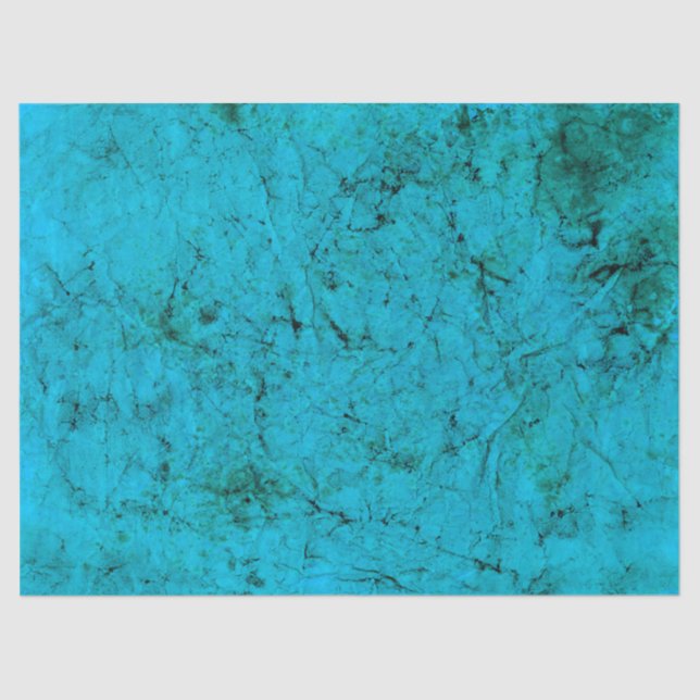 Cracked Turquoise Decoupage Background Tissue Paper (Front)