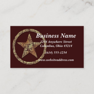 Cracked Western Star/Badge Business Cards