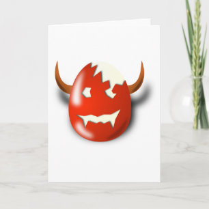 Cracked Wicked Easter egg Holiday Card