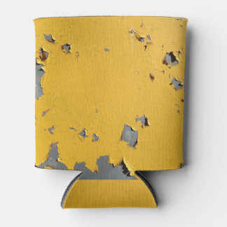 Cracked yellow metal: dirty texture. can cooler