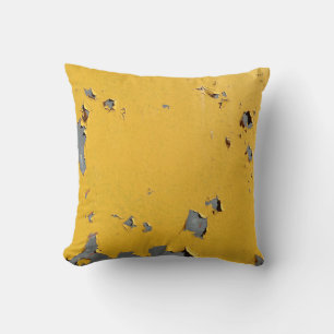Cracked yellow metal: dirty texture. cushion