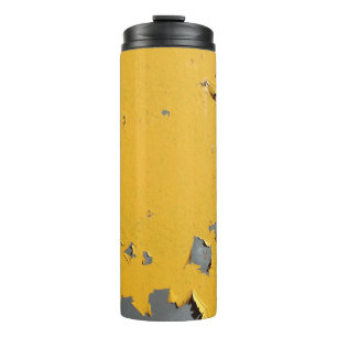 Cracked yellow metal: dirty texture. thermal tumbler