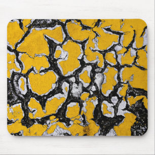 Cracked Yellow Road Paint Mouse Pad