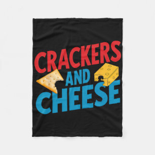 Crackers And Cheese Matching Vintage Halloween Cou Fleece Blanket