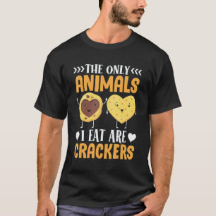 crackers For Plant Powered vegan vegetarian people T-Shirt