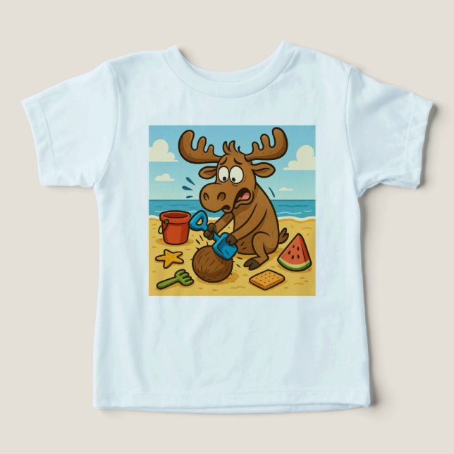 Crackin’ Coconuts – Funny Beach Tee for Kids (Design Front)