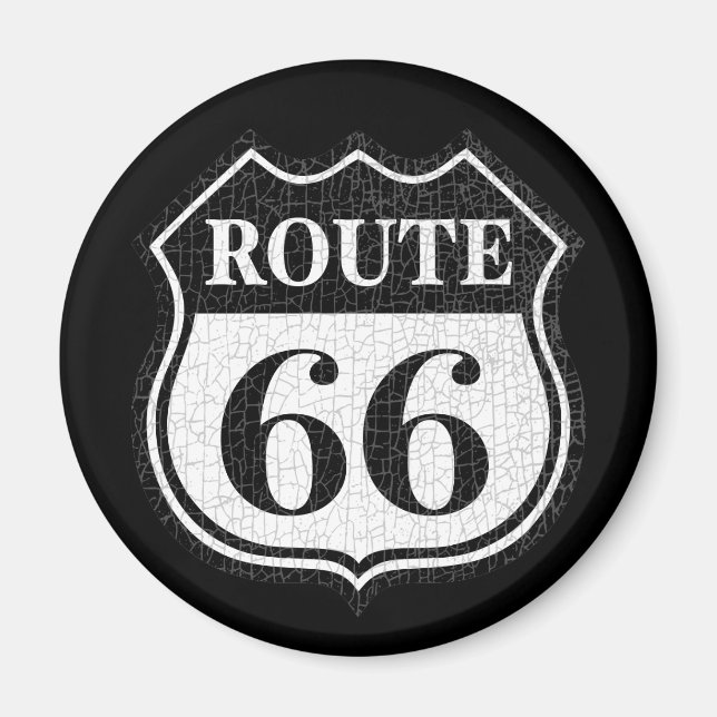Crackled Rte 66 Magnet (Front)