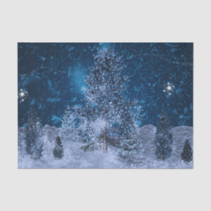 Crackling Fractal Winter Scene  Tissue Paper
