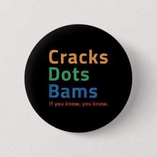 Cracks Dots Bams,its Mahjong Time Mahjong Social C 6 Cm Round Badge
