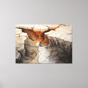Cracks Earth Dry Climate 1 of 4 Canvas Print