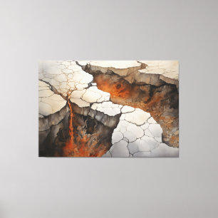 Cracks Earth Dry Climate 2 of 4 Canvas Print