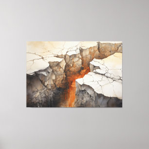 Cracks Earth Dry Climate 3 of 4 Canvas Print