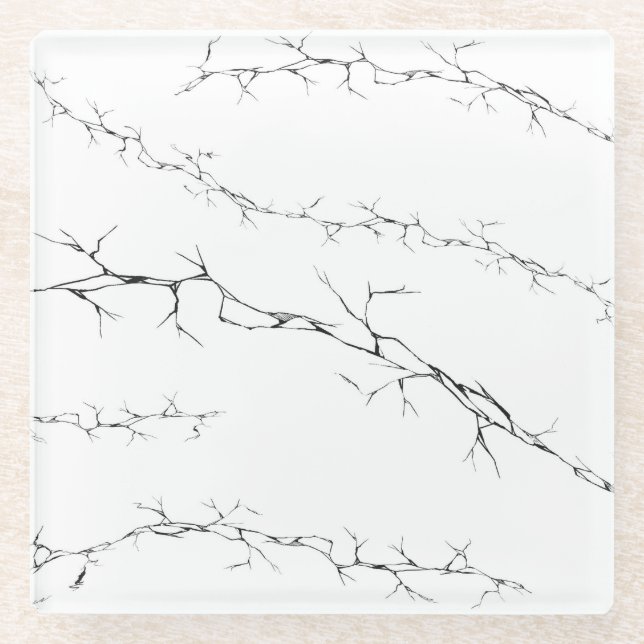 Cracks Glass Coaster (Front)