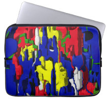 Cracks in blue, abstract