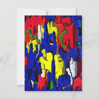 Cracks in blue, abstract postcard