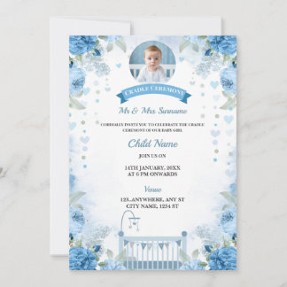 Cradle Ceremony Invitation Card Boy, Naming Day