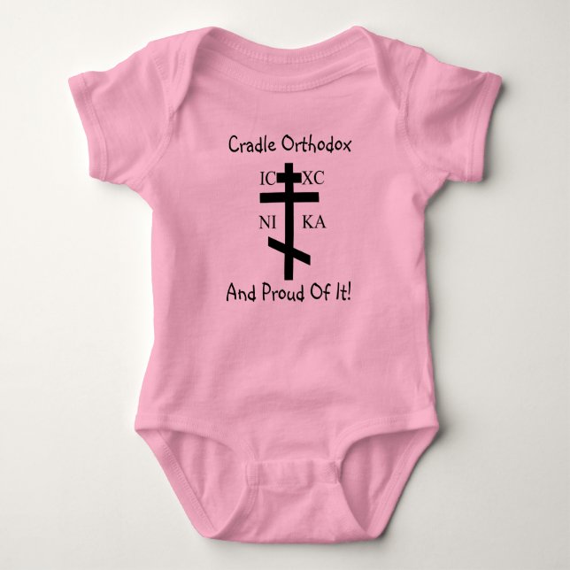 Cradle Orthodox, And Proud Of It! Baby Bodysuit (Front)