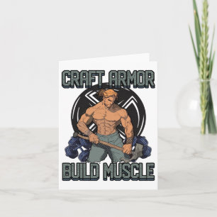 Craft Armour Build Muscle Cosplay Gym Quote 1  Card