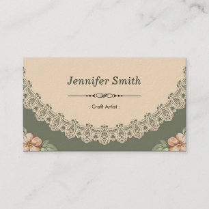 Craft Artist - Vintage Chic Floral Business Card