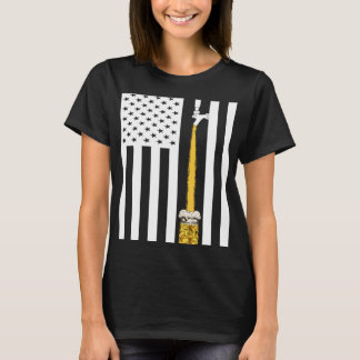 Craft Beer American Flag Beer Redneck Stuff USA Fl T-Shirt