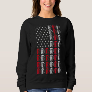 Craft Beer American Flag Patriotic 4th Of July Boo Sweatshirt