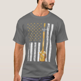 Craft Beer American Flag USA 4th July Brewery for T-Shirt