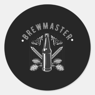 Craft Beer And Homebrewing Or Brewmaster Classic Round Sticker