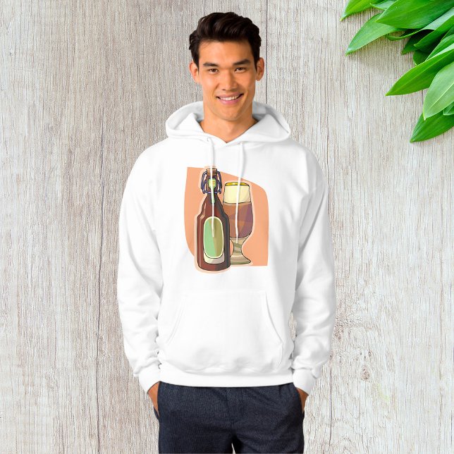 Craft Beer Bottle and Glass Rustic Brewery Hoodie (Creator Uploaded)