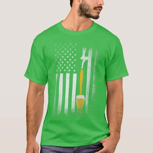 Craft Beer Brewing USA US American Flag Craft Brew T-Shirt (Front)