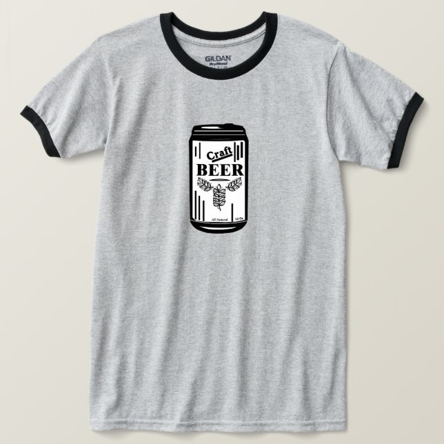 Craft Beer Can T-Shirt (Design Front)