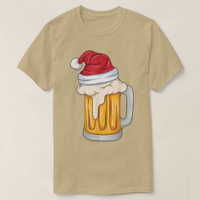 Craft Beer Christmas Beer Drinking Christmas Santa T-Shirt (Design Front)