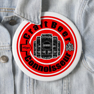 Craft Beer Connoisseur 6 Cm Round Badge
