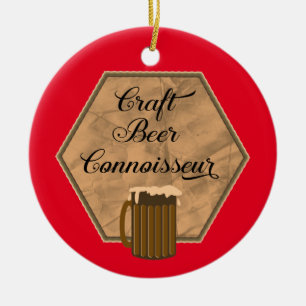Craft Beer Connoisseur Ceramic Tree Decoration