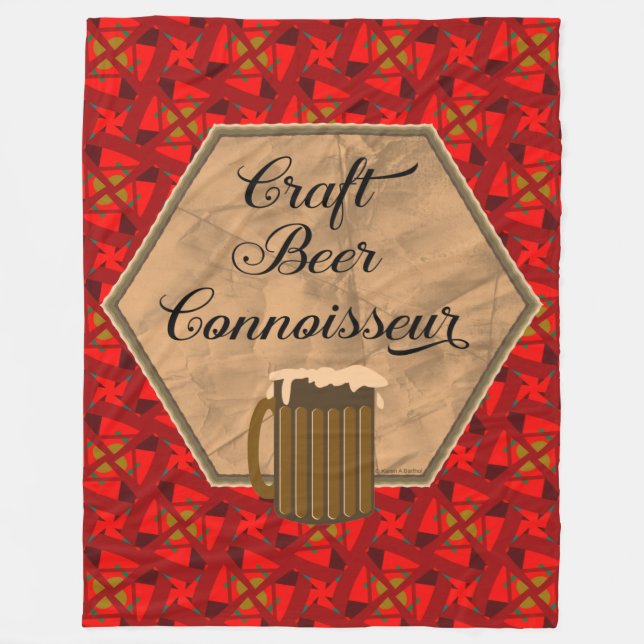 Craft Beer Connoisseur Fleece Blanket (Front)