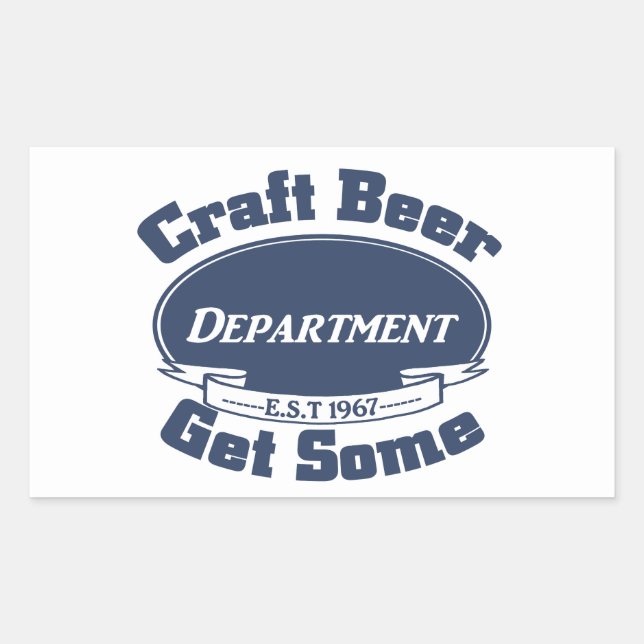 CRAFT BEER Department 1967 Get Some Rectangular Sticker (Front)