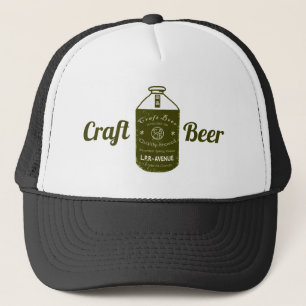 Craft Beer -Growler Jug Green & White Trucker Hat