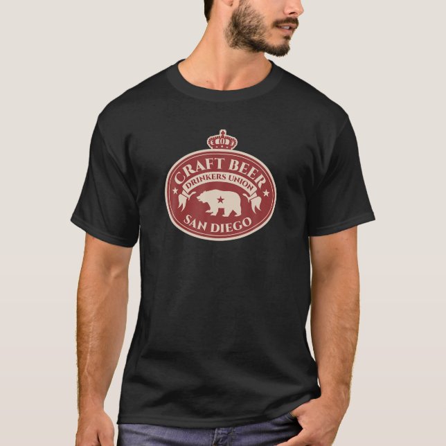 Craft Beer Lovers San Diego California T-Shirt (Front)