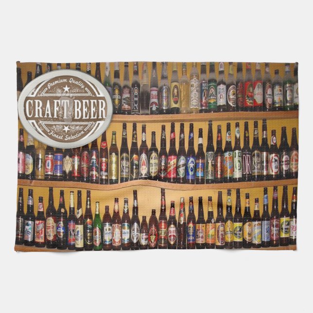 craft beer mens kitchen hand towel (Horizontal)