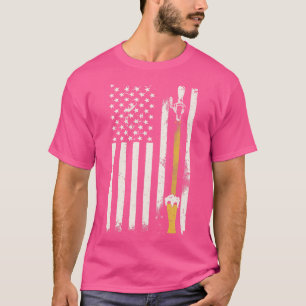 Craft Beer On Tap American Flag T-Shirt